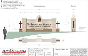 St. Stanislaus Kostka Church Main ID Sign